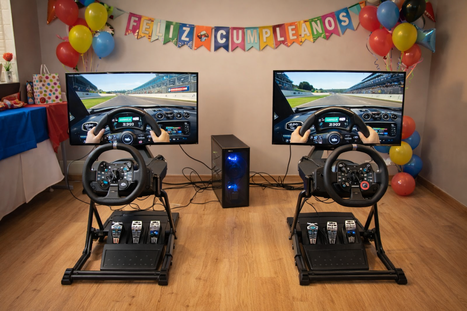 Simuladores en cumpleaños